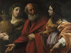 Sodom Prints: Lot and his Daughters leaving Sodom, c. 1615. Artist: Reni, Guido (1575-1642)