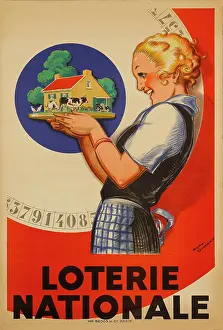 Gambling Prints: Loterie nationale, 1934. Creator: Vincent, Rene (1879-1936)
