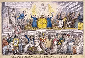 Robert Cruikshank Collection: Lotteries, 1826. Artist: Isaac Robert Cruikshank