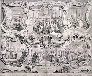 Lottery Collection: The Lottery, 1751. Artist: Nathaniel Parr