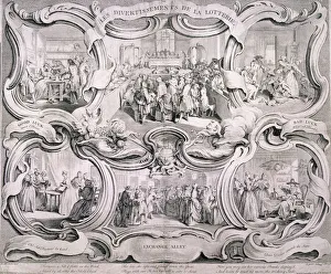 Lottery Collection: The Lottery, 1751. Artist: Nathaniel Parr