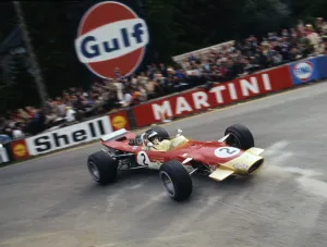 Retro Prints: Lotus 49, Gold Leaf, driven by Jackie Oliver at the 1968 Belgian Grand Prix