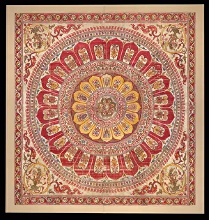 Lotus-blossom petal canopy, 1500s-early 1600s. Creator: Unknown