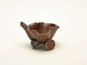 Stoneware Gallery: Lotus Cup, Qing dynasty (1644-1911), mid 17th / 18th century. Creator: Chen Mingyuan