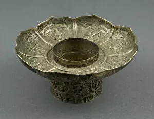 Ritual Object Collection: Lotus-Shaped Altar Bowl Stand, 18th century. Creator: Unknown