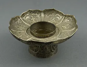 Ritual Object Collection: Lotus-Shaped Altar Bowl Stand, 18th century. Creator: Unknown