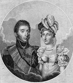 Angouleme Prints: Louis-Antoine, Duke of Angouleme and Princess Marie-Therese Charlotte, 1799