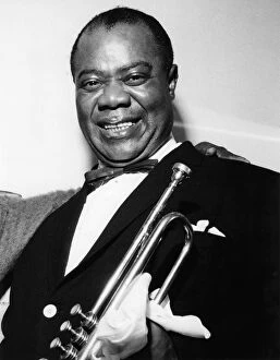 Wings Collection: Louis Armstrong backsage at Finsbury Park Astoria, London, 1962. Creator: Brian Foskett