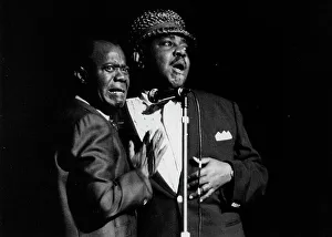 All Stars Gallery: Louis Armstrong and Tyree Glenn, Hammersmith Odeon, London, 1968. Creator: Brian Foskett