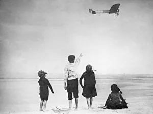 Louis Bleriot leaving Calais to cross the English Channel in 1909 Louis Bleriot leaving Calais to cross the English Channel in 1909