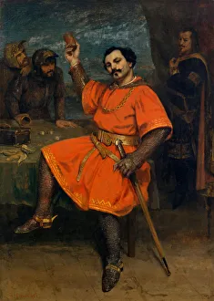Gustave Courbet Collection: Louis Gueymard (1822-1880) as Robert le Diable, 1857. Creator: Gustave Courbet