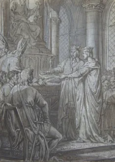 Oath Gallery: Louis III et Carloman donnent aux eveques du Royaume l assurance de leur Fidelite en 882