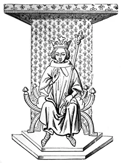 Saint Louis Prints: Louis IX, 14th century, (1870)