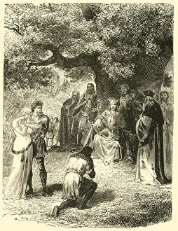 Council Gallery: Louis IX, Dispensing Justice in the Forest of Vincennes, (13th century), 1890. Creator: Unknown