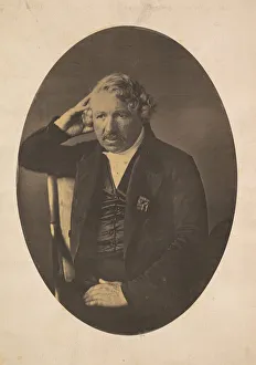 Daguerre Prints: Louis-Jacques-Mande Daguerre, ca. 1860. Creator: John Jabez Edwin Mayall