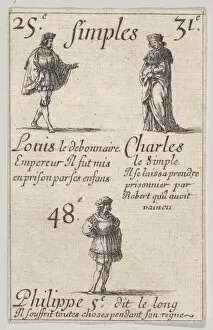 Stefano Collection: Louis le debonnaire... Charles le Simple, from Game of the Kings of France