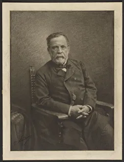 Crayon Prints: Louis Pasteur, negative 1886; print 1886-1900. Creator: Paul Nadar