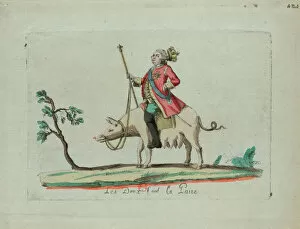 Terror Gallery: Louis Rides a Pig, 1791. Creator: Anonymous