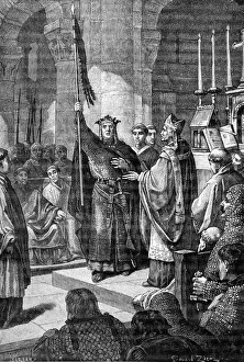 Allegiance Prints: Louis VII, Saint Denis, 1898. Artist: Gustave Demoulin