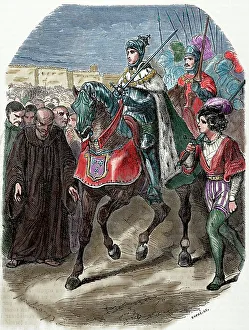 Louis XII entering the city of Genoa, 1851. Creator: Dupre