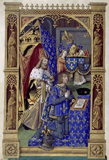 Images Dated 1st November 2013: Louis XII of France (Book of Hours of Charles VIII, King of France), Between 1494 and 1496