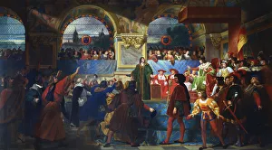 Indre Et Loire Collection: Louis XII proclaimed Father of the People at the States General of Tours, 1506, c1819-c1861