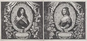 Austria Anne Of Prints: Louis XIII and Anna d'Austriche, 1643. Creators: Balthasar Moncornet, Pierre Mariette