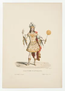 Louis XIV as Apollo in the ballet Noces de Thetis et Pelee in 1654. Artist: Anonymous