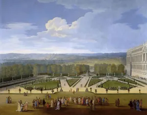 Louis XIV and his Court on a Promenade in the Gardens of Versailles Louis XIV and his Court on a Promenade in the Gardens of Versailles