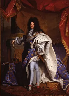 Louis XIV, King of France (1638-1715), 1702. Artist: Rigaud, Hyacinthe Francois Honore (1659-1743)