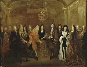 Louis Xiv Gallery: Louis XIV receives Prince August, the future King of Poland and Elector of Saxony, ca 1714