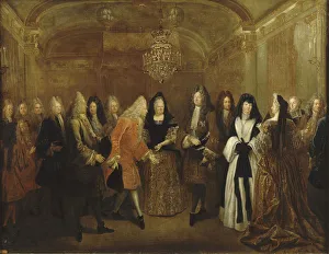 Absolutism Gallery: Louis XIV receives Prince August, the future King of Poland and Elector of Saxony, ca 1714