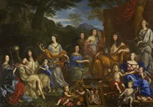Louis XIV and the royal family, 1670. Artist: Nocret, Jean (1615-1672)