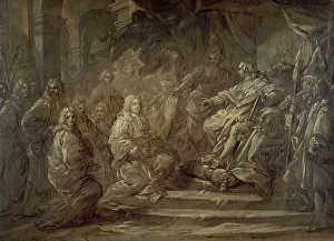 Louis XV recevant le corps de la Ville à l'occasion de la publication de la paix de 1739. Creator: Carle van Loo