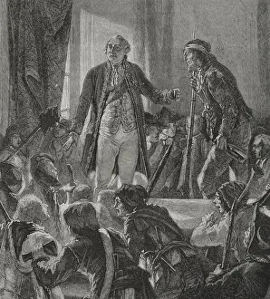 Louis XVI drinking to the health of the nation, French Revolution, Paris, 1792 (1876). Creator: Hippolyte de la Charlerie