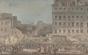 Swebach Prints: Louis XVI Entering Paris, October 6, 1789, 1789. Creator: Jacques Francois Joseph Swebach