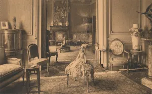 Louis XVI Room at the Cuban Embassy in Brussels, Belgium, 1927. Creator: Unknown