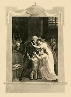 Louis XVI taking leave of his family previous to his execution, (1782), 1816. Creator: Unknown