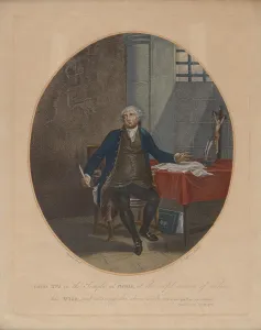 Guillotined Prints: Louis XVI in the Temple, ca 1797