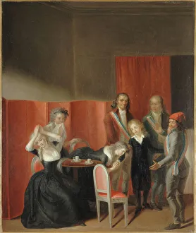 Tuberculosis Prints: Louis XVII separated from his mother, July 3, 1793, 1795. Creator: Jean-Jacques Hauer