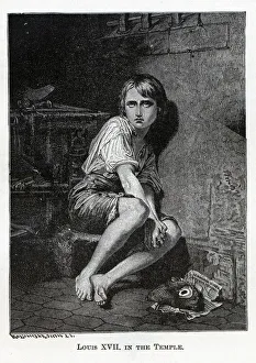 Louis XVII in the Temple, 1882. Artist: Oertel, Kaspar (1840-?) Louis XVII in the Temple, 1882. Artist: Oertel, Kaspar (1840-?)