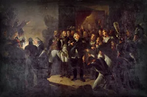 Gros Prints: Louis XVIII left the Tuileries on the Night of March 20