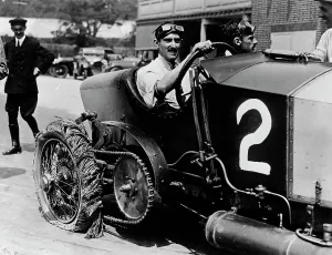 Brooklands Prints: Louis Zborowski at the wheel of Chitty Bang Bang I, Brooklands, 1922