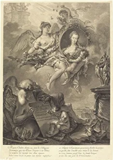 Hour Glass Prints: Louise Albertine de Brandt, Baroness von Grapendorf. Creator: Georg Friedrich Schmidt