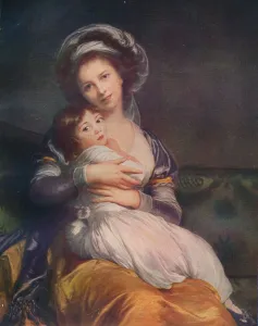 Elisabeth Louise Vigee Prints: Louise Elisabeth Vigee Le Brun (1755-1842) with her daughter Jeanne-Lucie