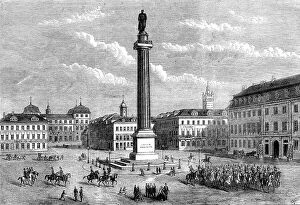 Parade Collection: The Louisen Platz (or Square), Darmstadt, 1862. Creator: Unknown