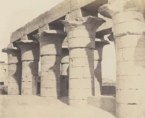 Louksor (Thebes). Construction Centrale - Grande Colonnade, 1851-52, printed 1853-54