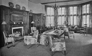 Long Island Prints: Lounge in Dormie House, Creek Club, Locust Valley, New York, 1925