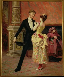 Lyceum Prints: Lounge of the Lyceum Theatre, oil by Francesc Masriera