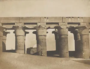 Buried Prints: Louqsor, grande colonnade du palais, 1849-51. Creator: Maxime du Camp